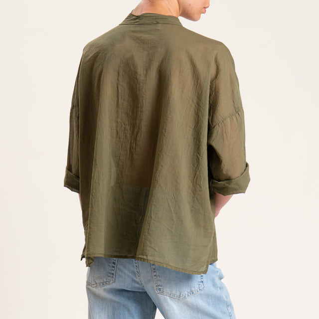 Haveone-Camicia mussola spacchi laterali - militare