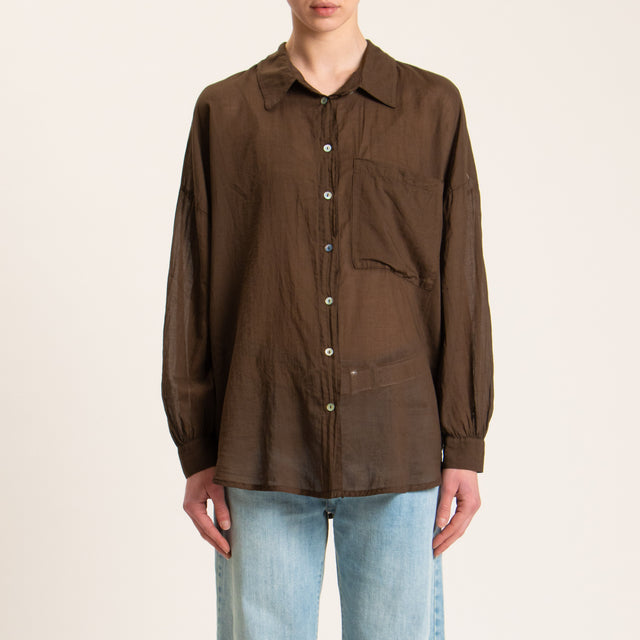 Haveone-Camicia mussola con tasca - caffe'