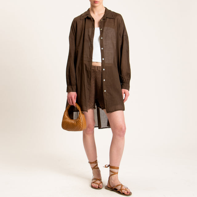 Haveone-Camicia mussola oversize - caffe'