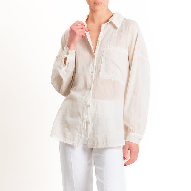 Haveone-Camicia mussola tie dye - beige