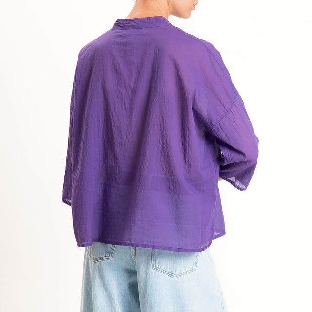 Haveone-Camicia mussola collo coreana - viola