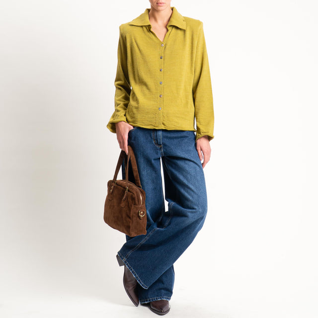 Haveone-Polo in maglia con spalline - acido