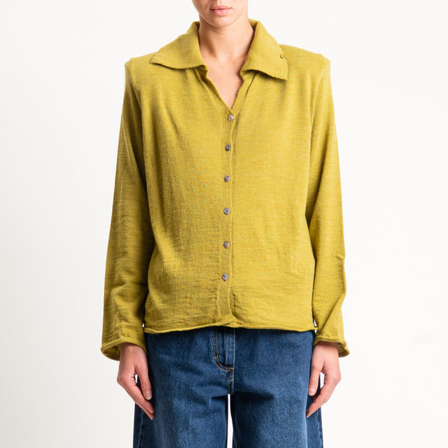 Haveone-Polo in maglia con spalline - acido