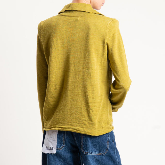 Haveone-Polo in maglia con spalline - acido
