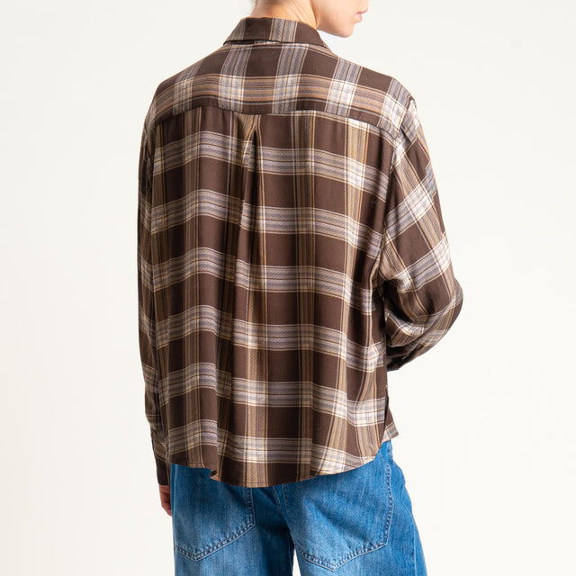 Haveone-Camicia check - moro