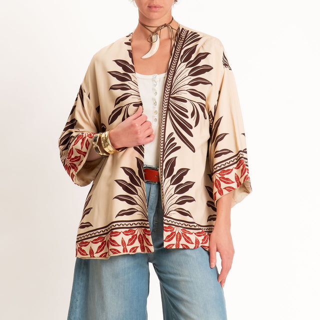 Haveone-Kimono fantasia - beige/moro/india