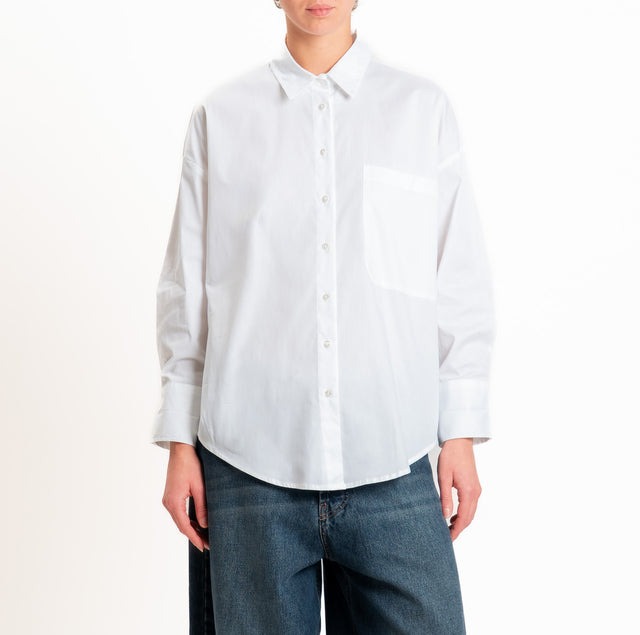 Haveone-Camicia con taschino - bianco