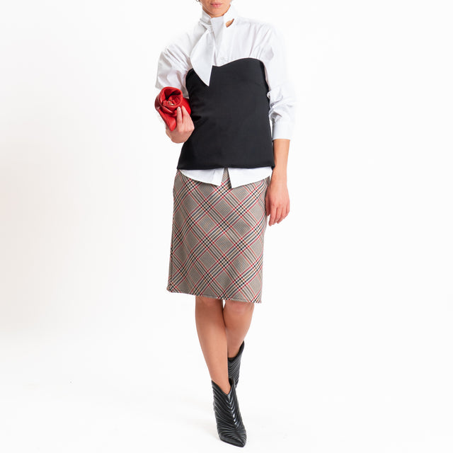 Haveone-Camicia+top a fascia - bianco/nero