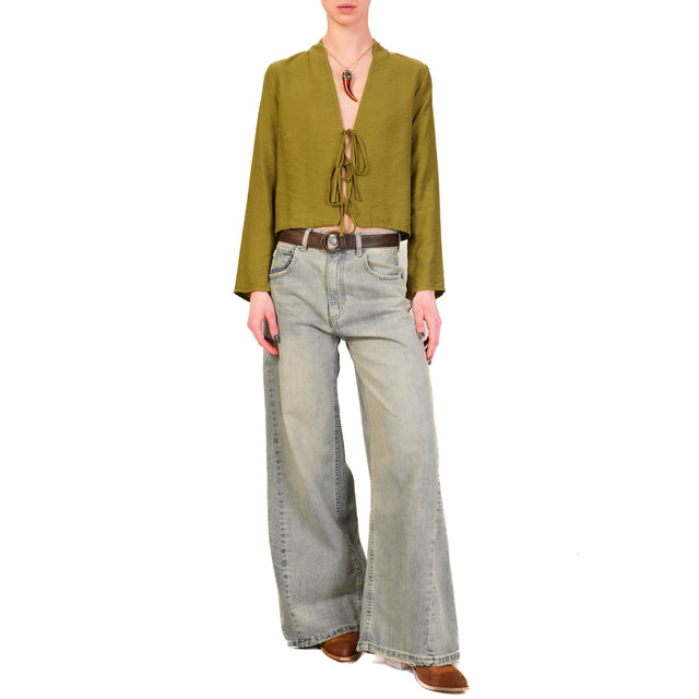 Haveone-Blusa con i lacci - olio
