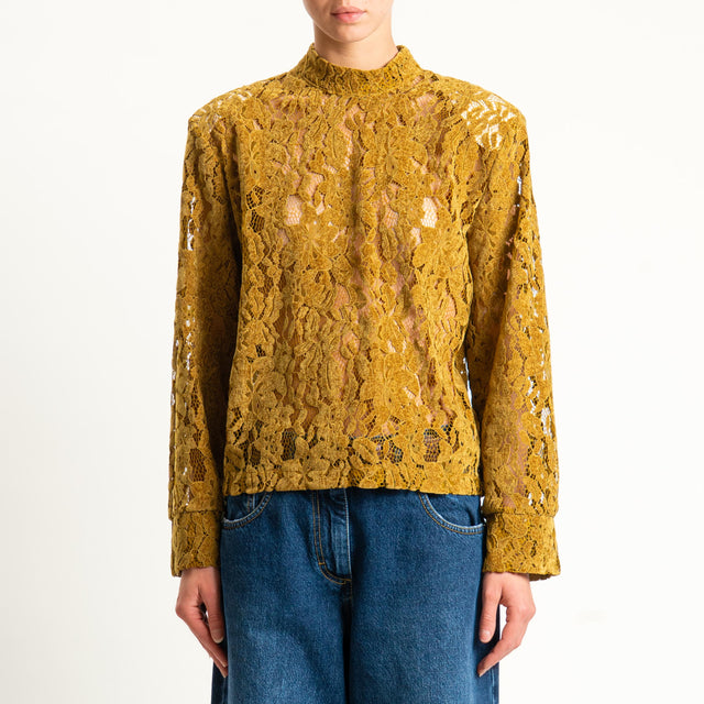 Haveone-Blusa in pizzo - olio
