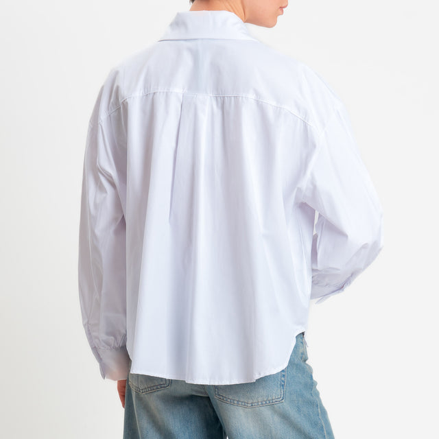 Haveone-Camicia con tasca crochet - bianco/sabbia