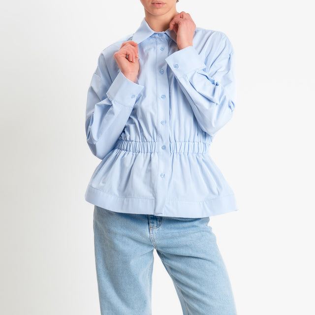 Haveone-Camicia elastico in vita - celeste