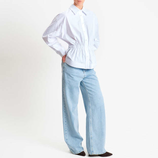 Haveone-Camicia elastico in vita - Bianco