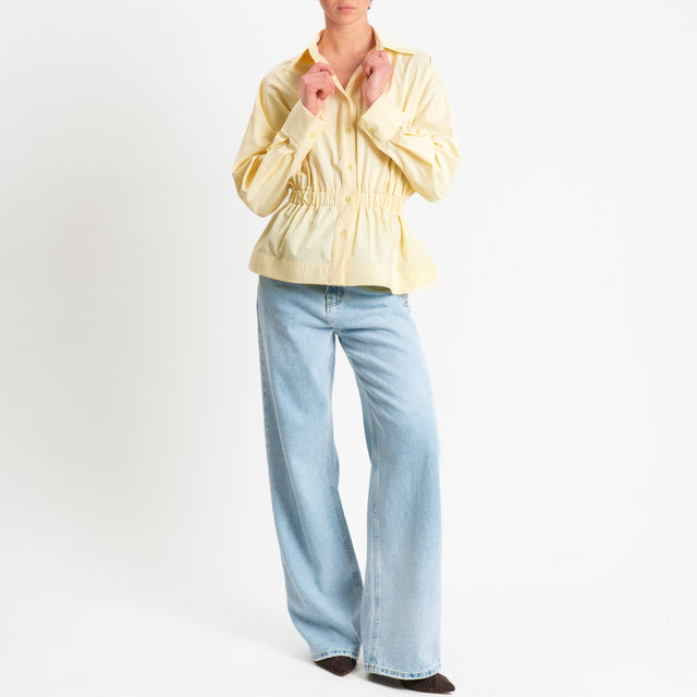 Haveone-Camicia elastico in vita - yellow