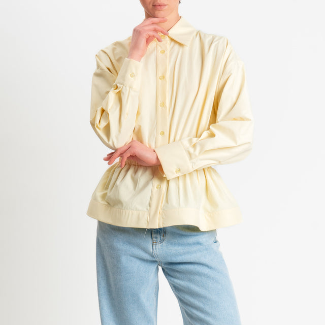 Haveone-Camicia elastico in vita - yellow