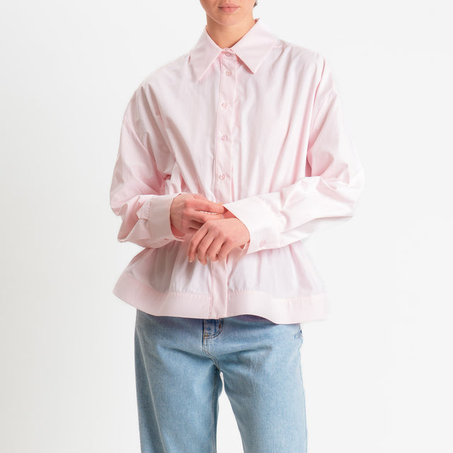 Haveone-Camicia elastico in vita - rosa