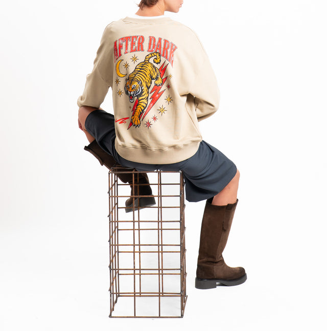 Haveone-Felpa con stampa - beige