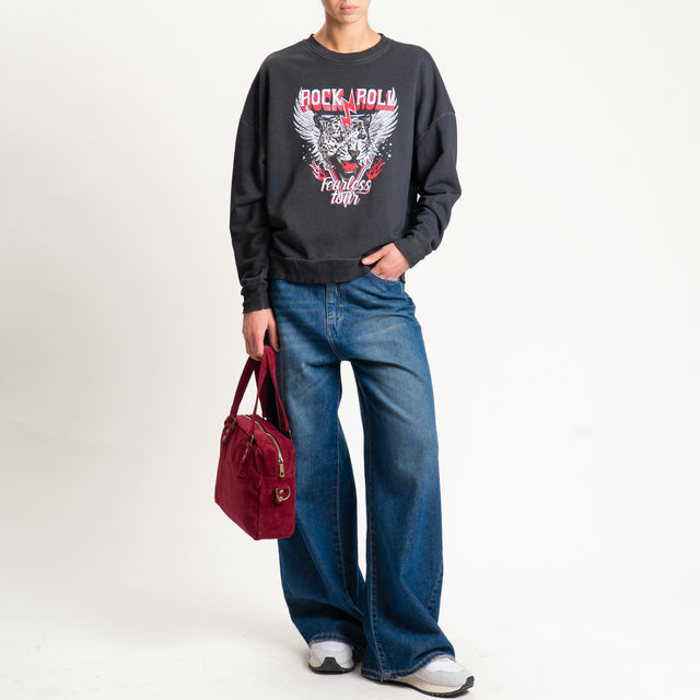 Haveone-Felpa Rock n Roll - grigio