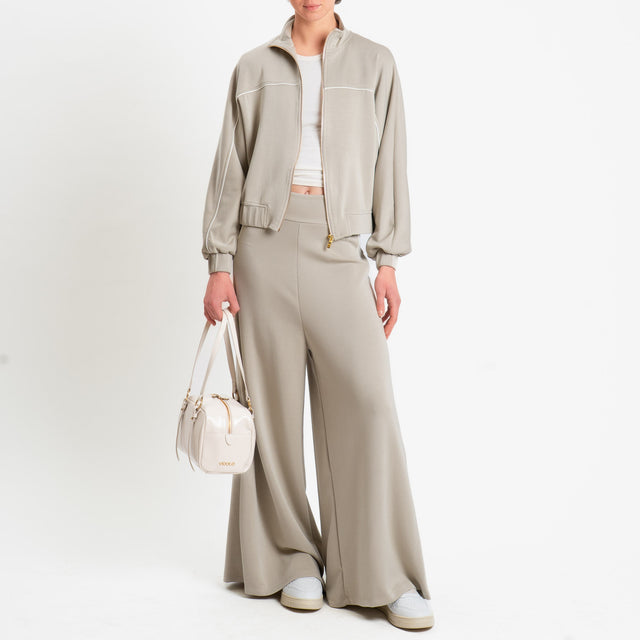 Haveone-Felpa con zip - salvia/burro