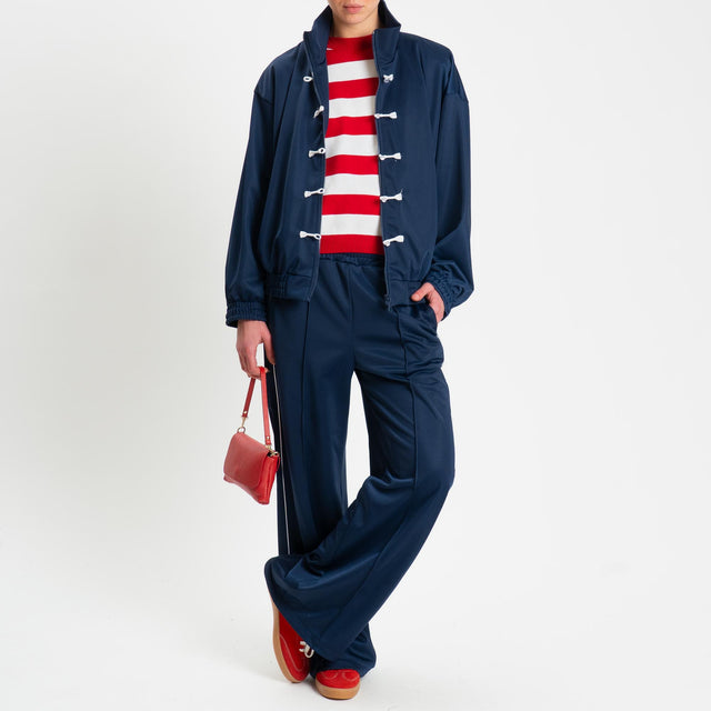 Haveone-Giacca acetata mandarin - blu