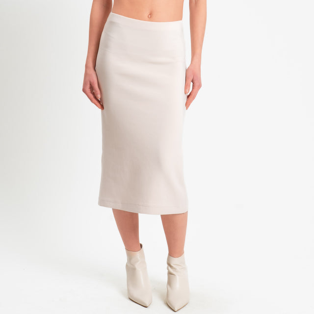 Haveone-Gonna felpa spacco dietro - panna