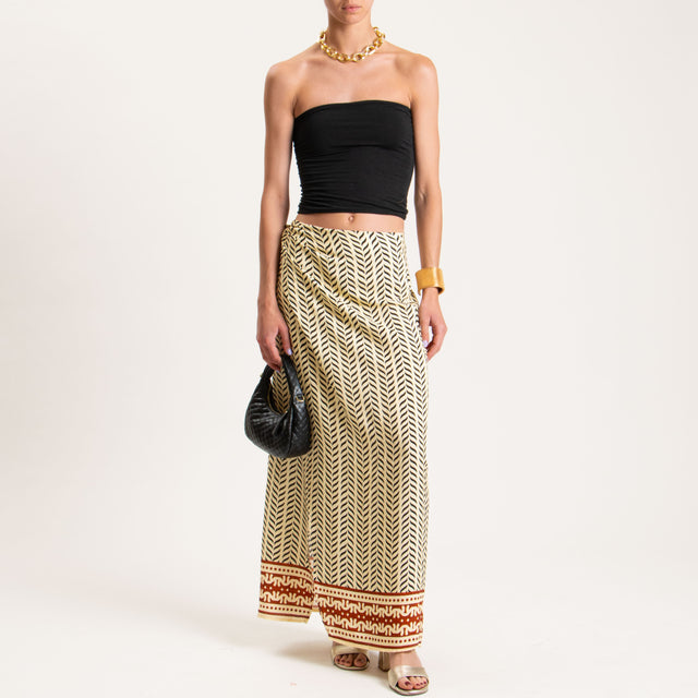 Haveone-Gonna portafoglio fantasia - sand/nero/coccio