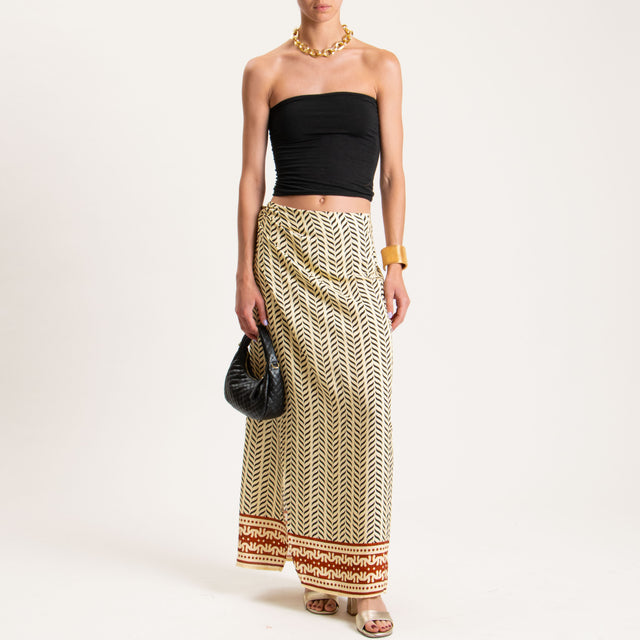 Haveone-Gonna portafoglio fantasia - sand/nero/coccio