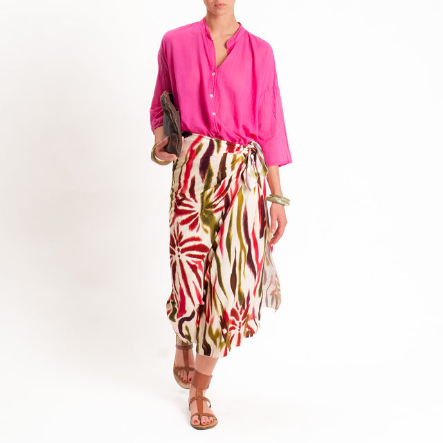 Haveone-Gonna pareo fantasia tie dye - burro/olio/india