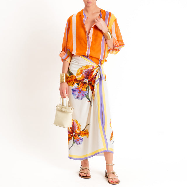 Haveone-Gonna pareo fantasia - arancio/burro/yellow