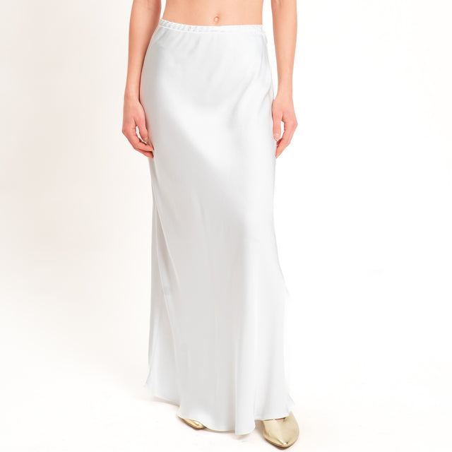 Haveone-Gonna satin spacco laterale - ghiaccio