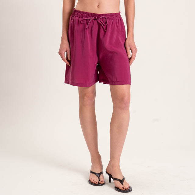 Haveone-Completo top e shorts tessuto modal - vino