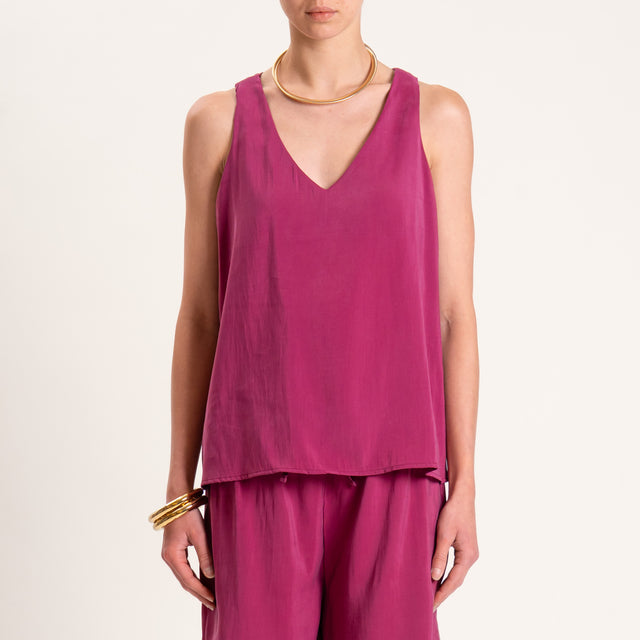 Haveone-Completo top e shorts tessuto modal - vino