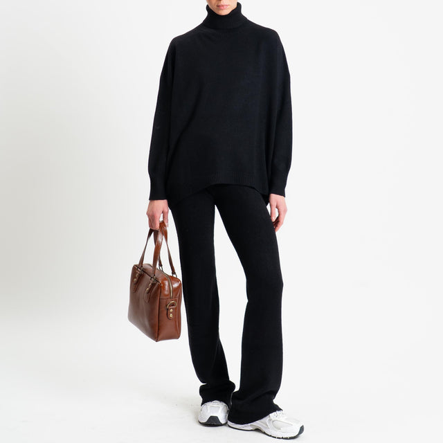 Haveone-Completo maglia e pantalone - nero