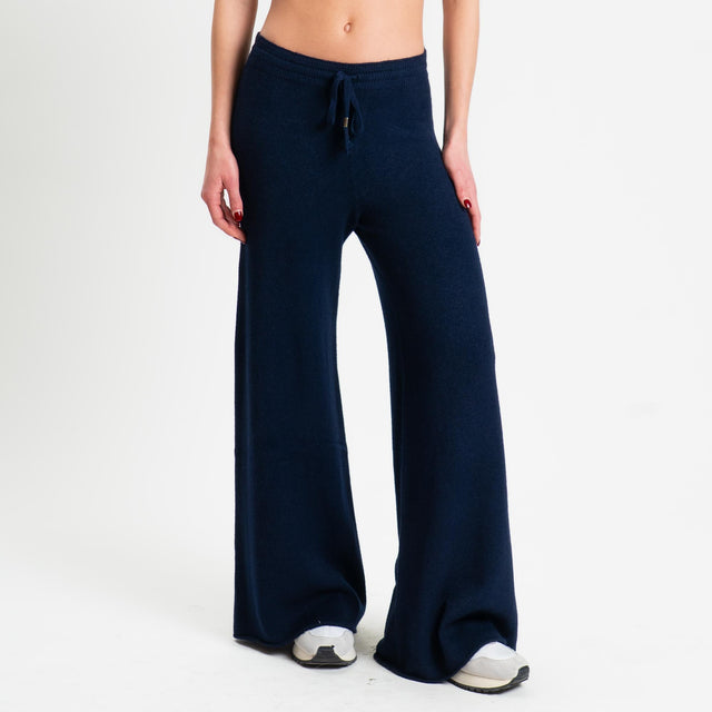 Haveone-Completo maglia girocollo + pantalone - blu