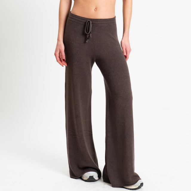 Haveone-Completo maglia collo alto + pantalone - cacao