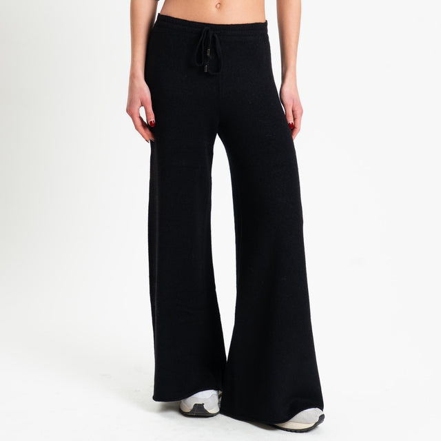 Haveone-Completo maglia collo alto + pantalone - nero