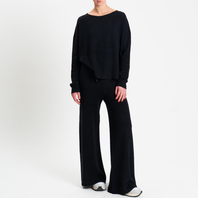Haveone-Completo maglia girocollo + pantalone - nero