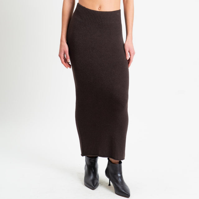 Haveone-Completo maglia e gonna - moro