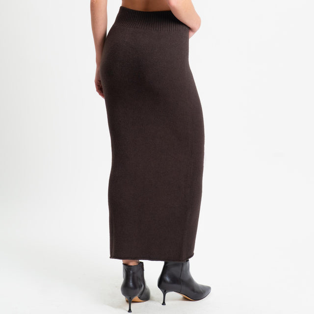 Haveone-Completo maglia e gonna - moro