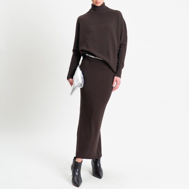 Haveone-Completo maglia e gonna - moro