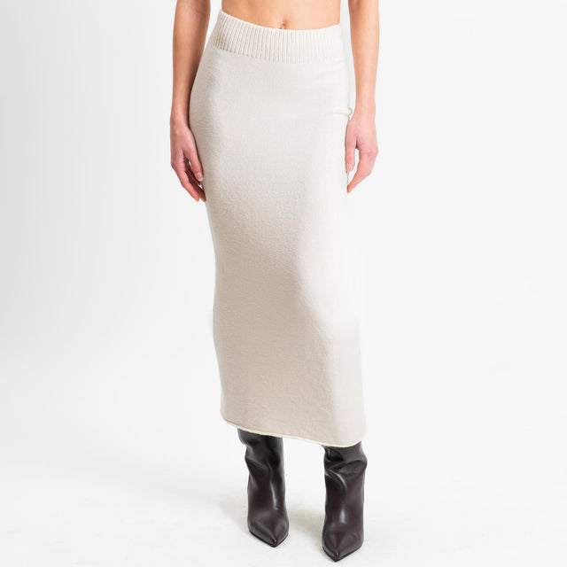 Haveone-Completo maglia e gonna - panna