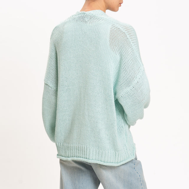 Haveone-Cardigan in maglia con tasche - acqua