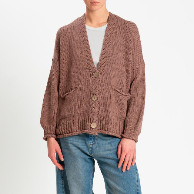 Haveone-Cardigan bottoni con tasche - phard