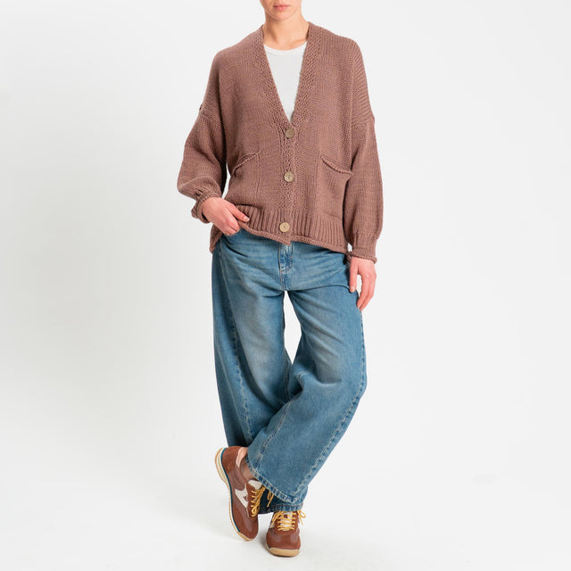 Haveone-Cardigan bottoni con tasche - phard