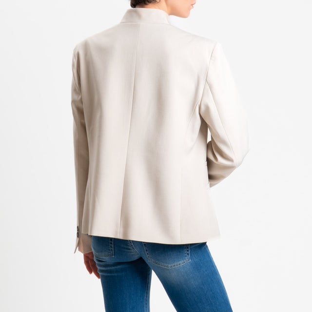 Haveone- Giacca chiusura asimmetrica - Beige