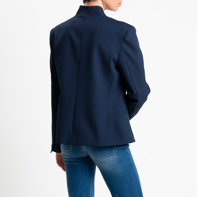 Haveone- Giacca chiusura asimmetrica - Blu