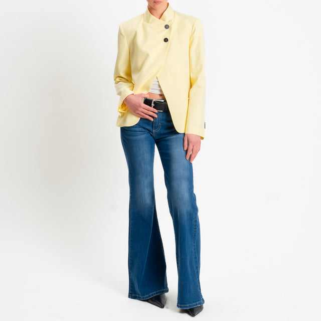 Haveone- Giacca chiusura asimmetrica - giallo