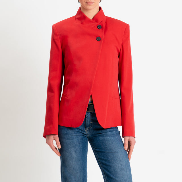 Haveone- Giacca asimmetrica - rosso