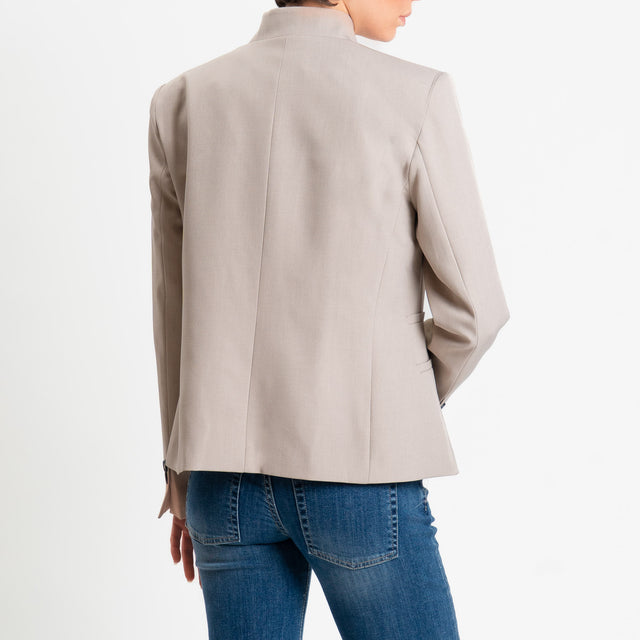 Haveone- Giacca asimmetrica - tortora