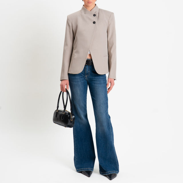 Haveone- Giacca asimmetrica - tortora